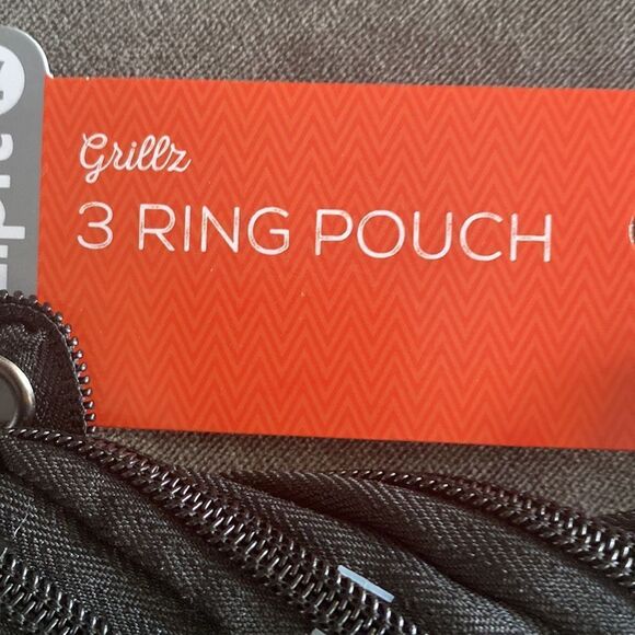 Zipit Grillz Black Pencil Case fits on 3 Ring Binder Folder NWT - Picture 4 of 5